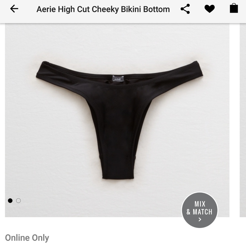 Aerie High Cut Cheeky Bikini Bottom
